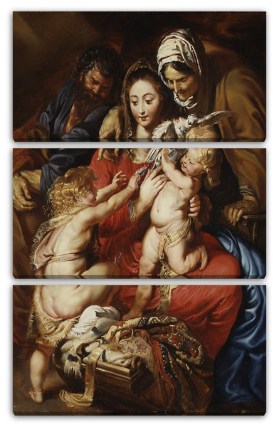 Leinwandbild Peter Paul Rubens - Die Heilige Familie mit der heiligen Elisabeth, dem heiligen Johannes und einer Taube