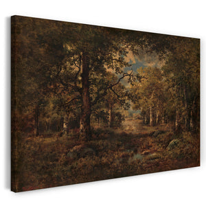 Leinwandbild Narcisse-Virgile Díaz de la Peña - Ein Vista durch Bäume: Fontainebleau