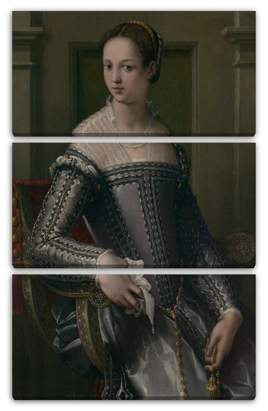 Leinwandbild Italienischer (Florentiner) Maler (Mitte 16. Jahrhundert) - Porträt einer Frau