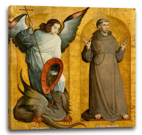 Leinwandbild Juan de Flandes - Heilige Michael und Franziskus