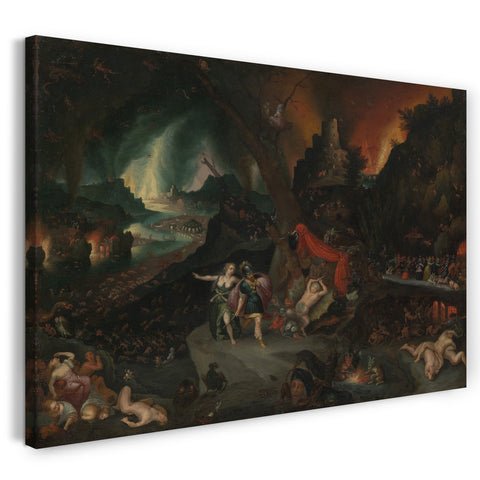 Leinwandbild Jan Brueghel der Jüngere - Aeneas und die Sibylle in der Unterwelt