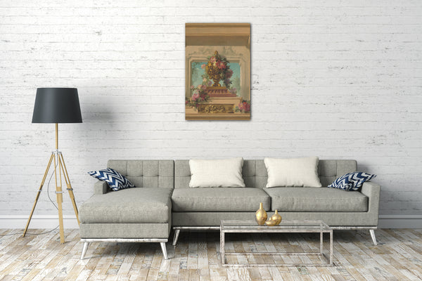 Leinwandbild Jules-Edmond-Charles Lachaise - Trompe l'oeil Design für eine Decke