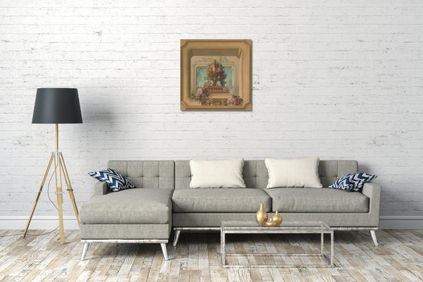 Leinwandbild Jules-Edmond-Charles Lachaise - Trompe l'oeil Design für eine Decke