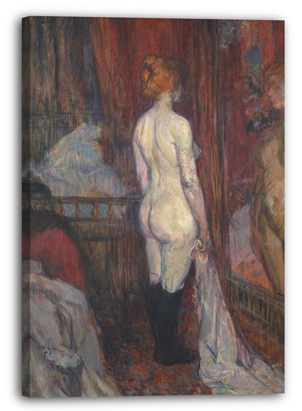 Leinwandbild Henri de Toulouse-Lautrec - Frau vor einem Spiegel