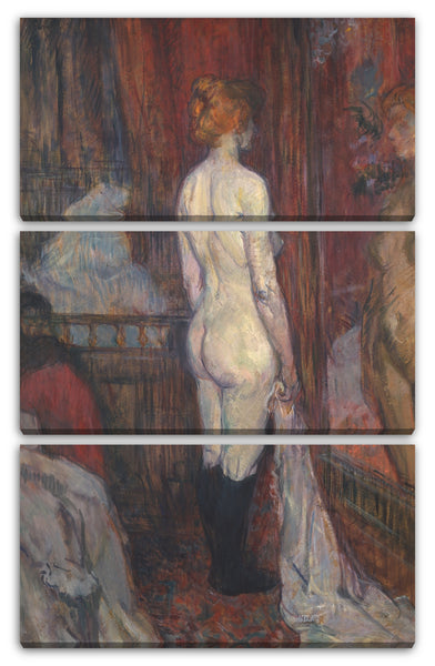 Leinwandbild Henri de Toulouse-Lautrec - Frau vor einem Spiegel
