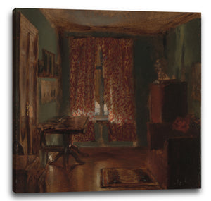 Leinwandbild Adolph Menzel - Das Wohnzimmer des Künstlers in der Ritterstraße