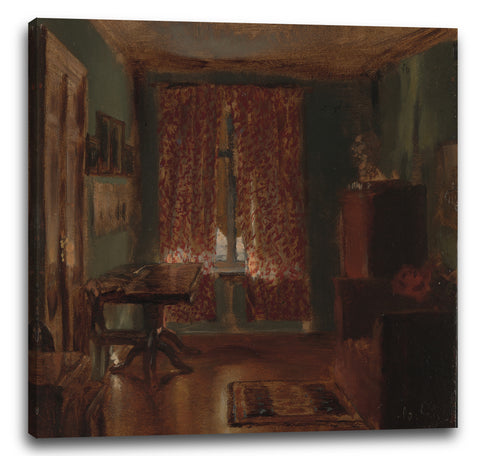 Leinwandbild Adolph Menzel - Das Wohnzimmer des Künstlers in der Ritterstraße