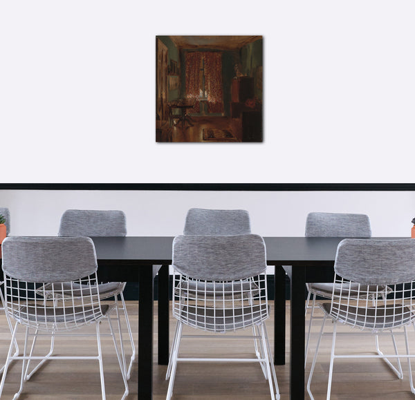 Leinwandbild Adolph Menzel - Das Wohnzimmer des Künstlers in der Ritterstraße