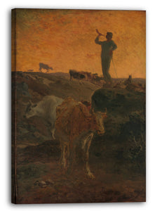 Leinwandbild Jean-François Millet - Die Kühe nach Hause rufen