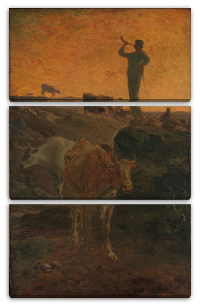Leinwandbild Jean-François Millet - Die Kühe nach Hause rufen