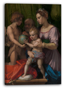 Leinwandbild Andrea del Sarto - Die Heilige Familie mit dem jungen Johannes der Täufer