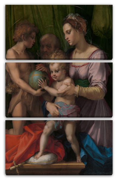 Leinwandbild Andrea del Sarto - Die Heilige Familie mit dem jungen Johannes der Täufer