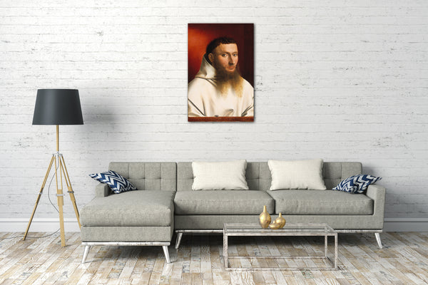 Leinwandbild Petrus Christus (Niederländer, Baarle-Hertog (Baerle-Duc), tätig bis 1444-gest. 1475/76 Brügge) - Portrait eines Kartäuser