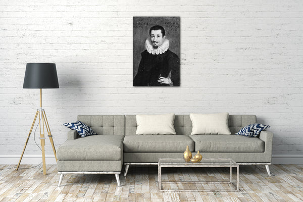 Leinwandbild Norditalienischer Maler (datiert 1597) - Portrait eines Mannes