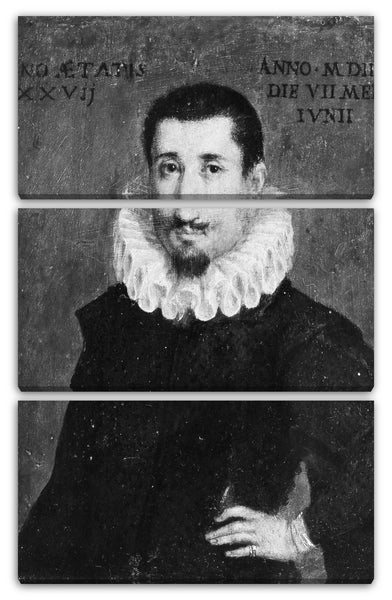 Leinwandbild Norditalienischer Maler (datiert 1597) - Portrait eines Mannes