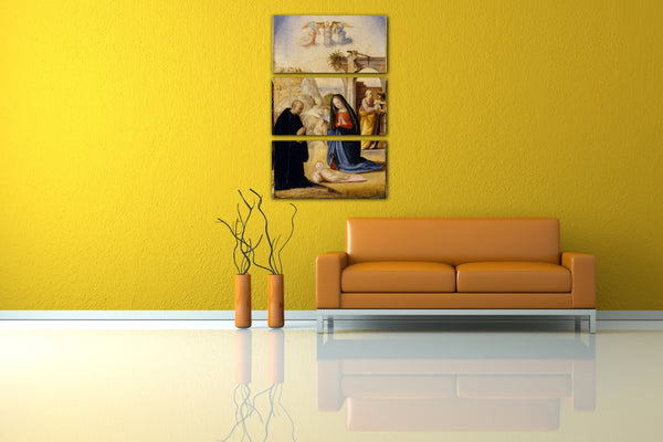 Leinwandbild Ridolfo Ghirlandaio - Die Geburt Christi mit Heiligen