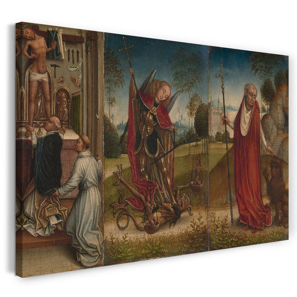 Leinwandbild Meister der Heiligen Catherine Legende - Sankt Michael; Die Messe des Heiligen Gregorius; Heiliger Hieronymus