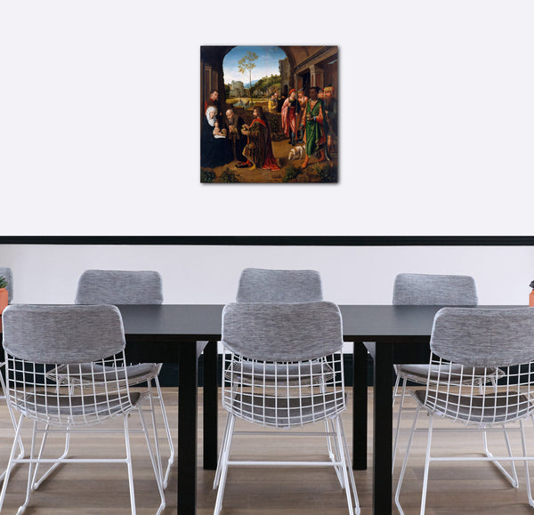Leinwandbild Werkstatt von Gerard David - Die Anbetung der Könige