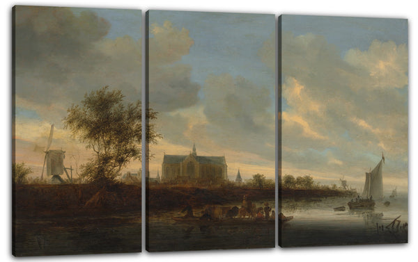 Leinwandbild Salomon van Ruysdael - Blick auf die Stadt Alkmaar