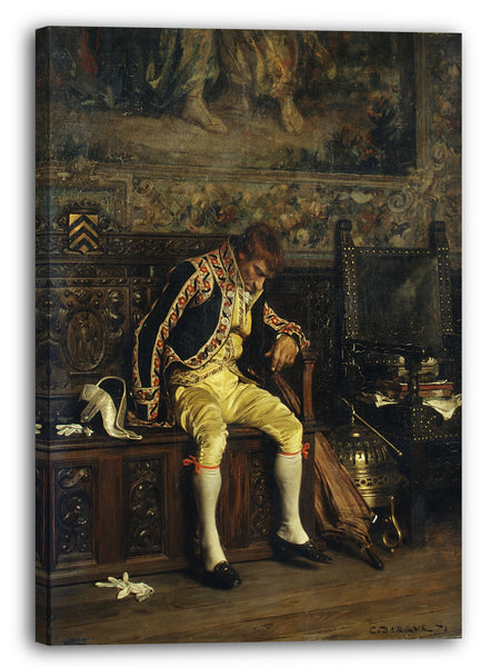 Leinwandbild Charles Bargue - Ein Fußmann, der schläft