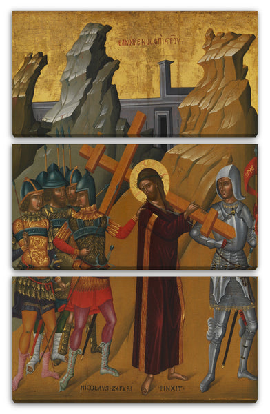 Leinwandbild Nicolaos Tzafouris - Christus trägt das Kreuz
