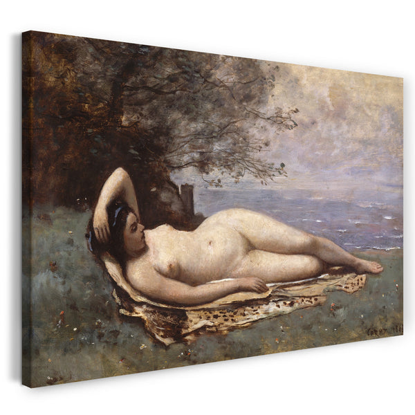 Leinwandbild Camille Corot - Bacchante am Meer