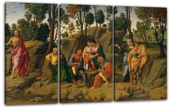 Leinwandbild Werkstatt von Francesco Granacci - Johannes der Täufer, Zeuge