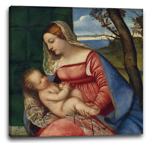 Leinwandbild Tizian - Madonna und Kind
