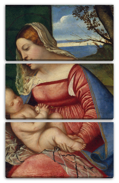 Leinwandbild Tizian - Madonna und Kind