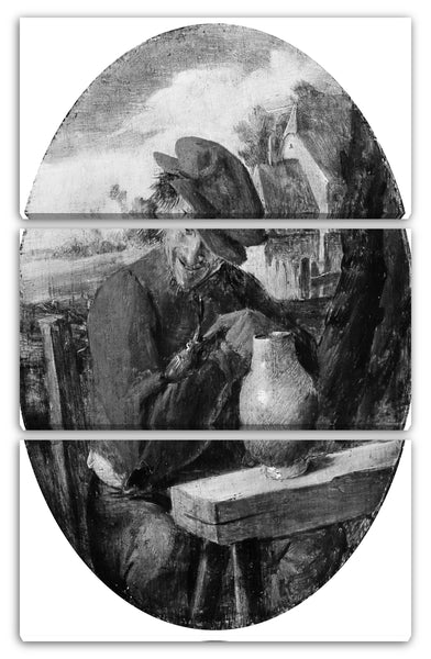 Leinwandbild Adriaen Brouwer - Ein Bauer mit einem Vogel