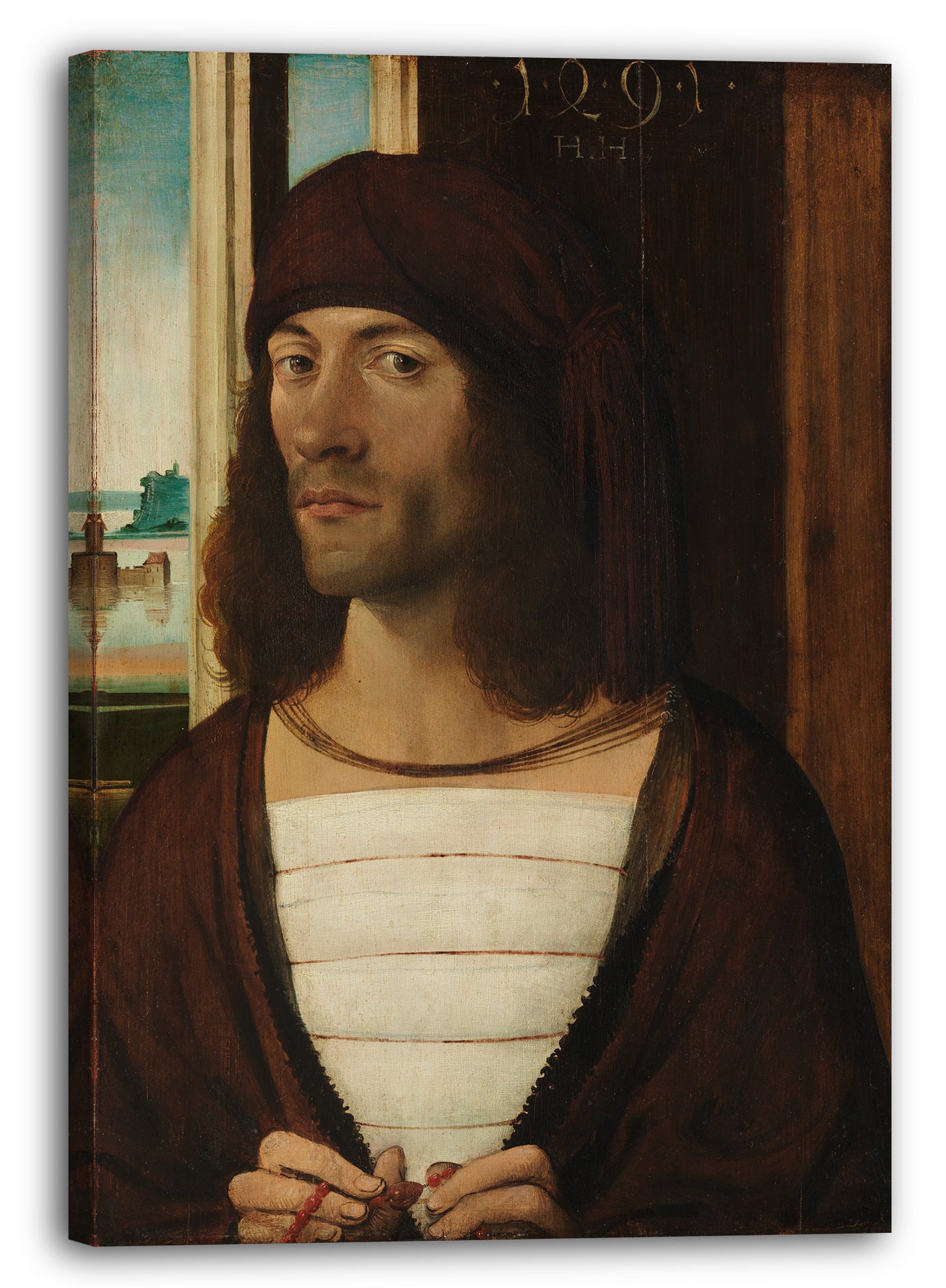 Leinwandbild Deutscher (Nürnberger) Maler (spätes 15. Jahrhundert) - Portrait eines Mannes