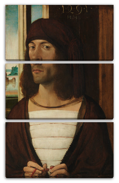Leinwandbild Deutscher (Nürnberger) Maler (spätes 15. Jahrhundert) - Portrait eines Mannes