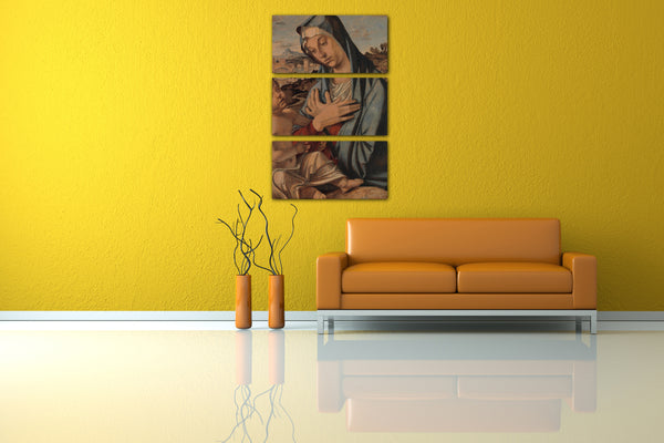 Leinwandbild Bartolomeo Montagna - Madonna, die das Kind anbetet