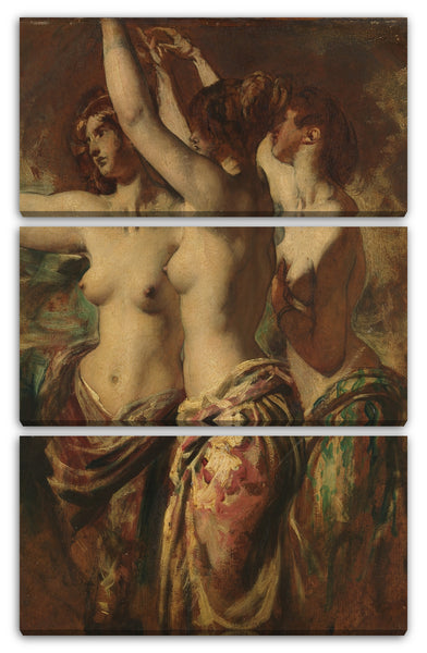 Leinwandbild William Etty - Die drei Grazien