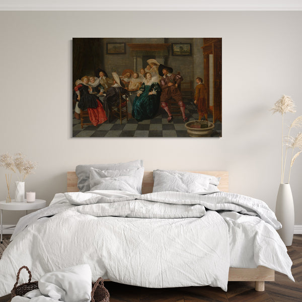 Leinwandbild Dirck Hals - Ein Bankett