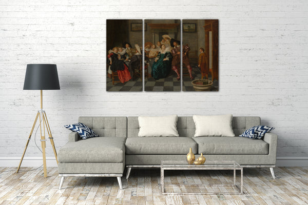 Leinwandbild Dirck Hals - Ein Bankett