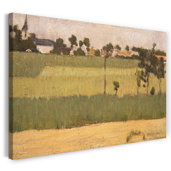 Leinwandbild Edmond-François Aman-Jean - Der Stadtrand eines Dorfes