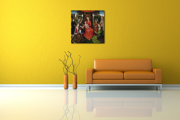 Leinwandbild Hans Memling - Jungfrau und Kind mit der Heiligen Katharina von Alexandria und Barbara