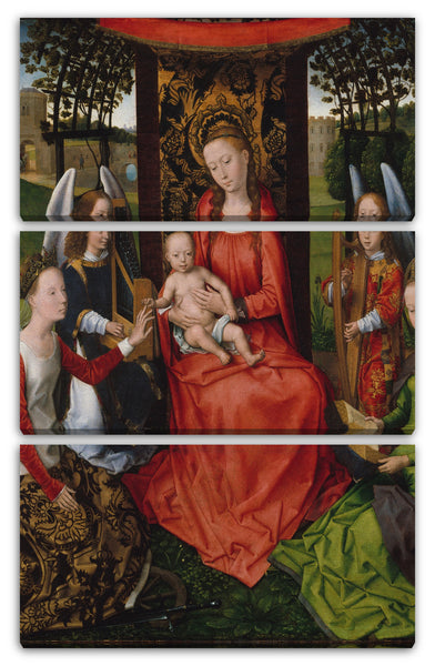 Leinwandbild Hans Memling - Jungfrau und Kind mit der Heiligen Katharina von Alexandria und Barbara