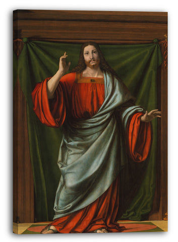 Leinwandbild Andrea Solario - Christus Segen