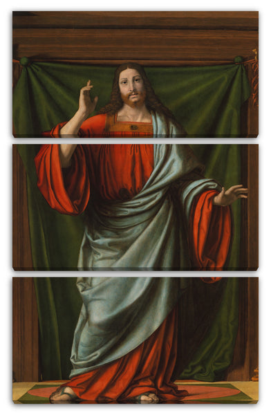 Leinwandbild Andrea Solario - Christus Segen