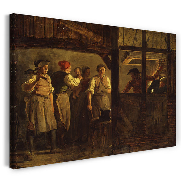 Leinwandbild Léonard Defrance - Die Schmiede