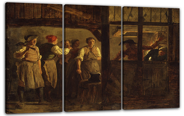 Leinwandbild Léonard Defrance - Die Schmiede
