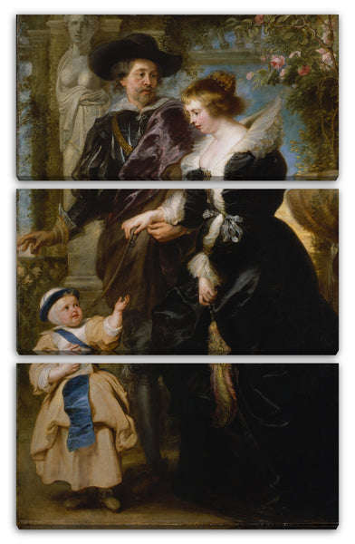 Leinwandbild Peter Paul Rubens - Rubens, seine Frau Helena Fourment (1614-1673) und ihr Sohn Frans (1633-1678)