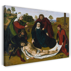 Leinwandbild Petrus Christus (Niederländer, Baarle-Hertog (Baerle-Duc), tätig bis 1444-gest. 1475/76 Brügge) - Die Beweinung