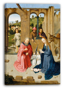 Leinwandbild Gerard David - Die Geburt Christi