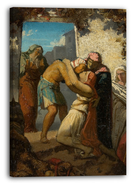 Leinwandbild Henri Lehmann - Eine Szene aus der Geschichte von Tobit