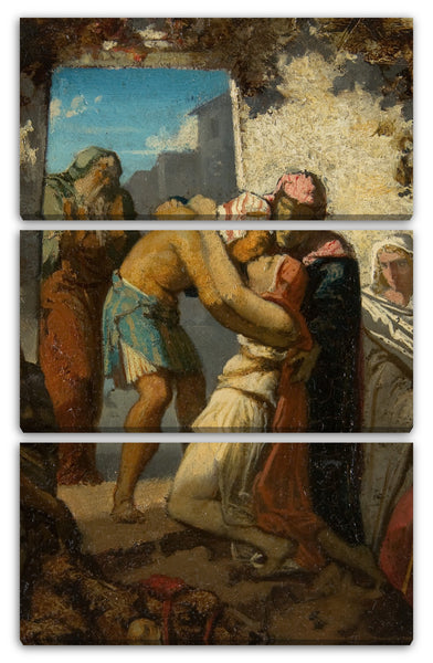 Leinwandbild Henri Lehmann - Eine Szene aus der Geschichte von Tobit