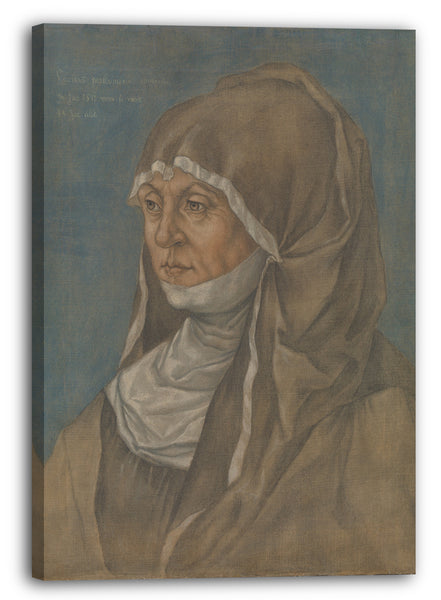Leinwandbild Nachahmer von Albrecht Dürer - Porträt einer Frau, angeblich Caritas Pirckheimer (1467-1532)
