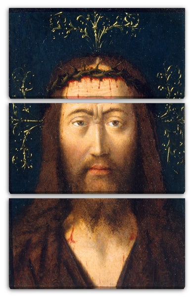 Leinwandbild Petrus Christus (Niederländer, Baarle-Hertog (Baerle-Duc), tätig bis 1444-gest. 1475/76 Brügge) - Kopf Christi